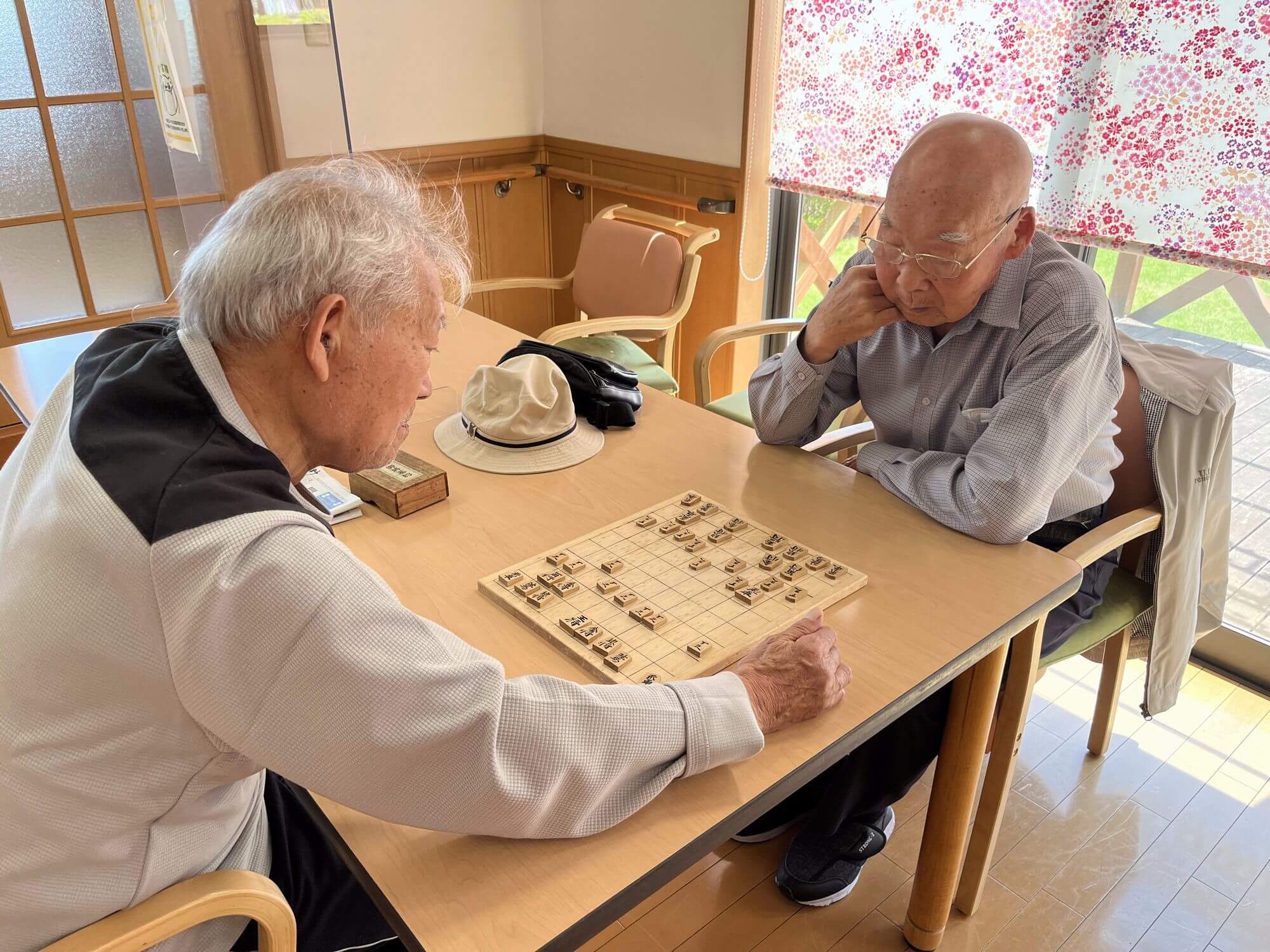 将棋中の利用者さん